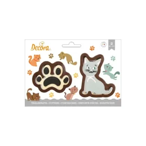 Soddisfatti O Rimborsati Decora - Set 2 Tagliapasta Gatto e Impronta