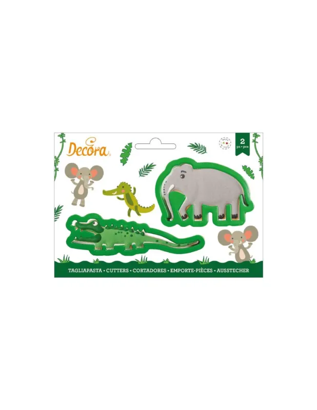 Decora - Set 2 Tagliapasta Coccodrillo e Elefante Offerta Limitata