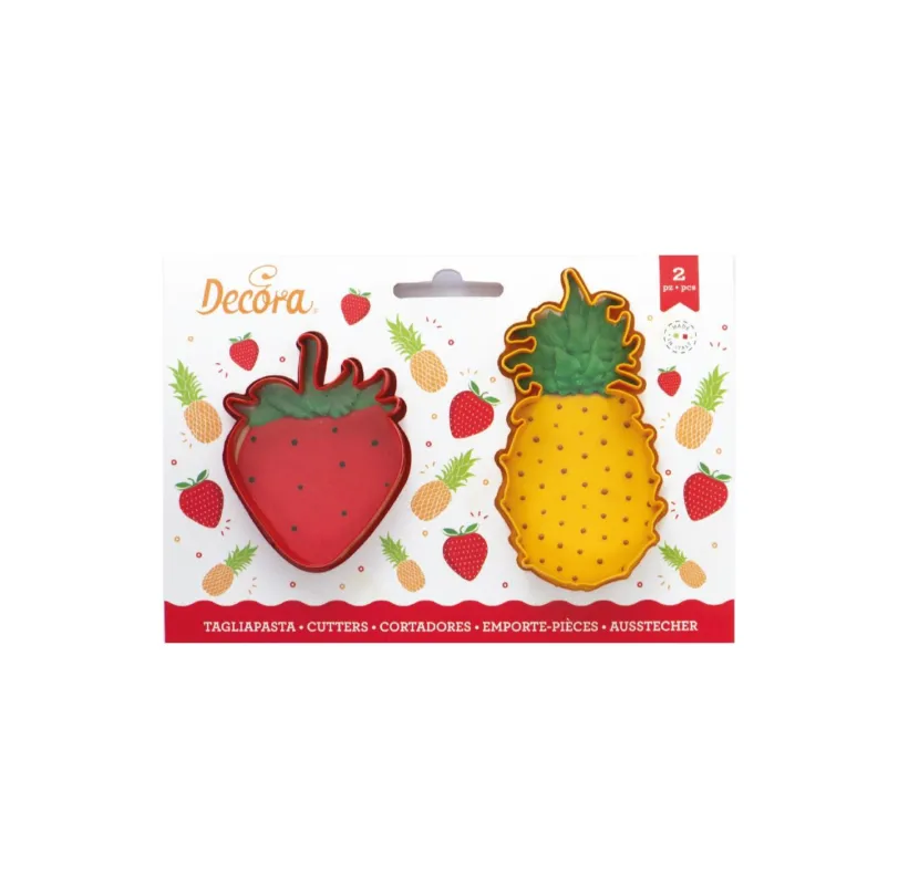 Decora - Set 2 Tagliapasta Ananas e Fragola Ultime Pezzi