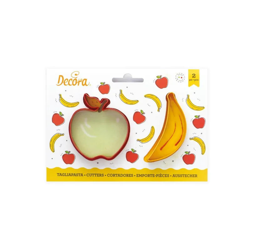 Decora - Set 2 Tagliapasta Banana e Mela Esclusivo