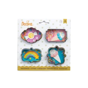 Decora - Kit 4 Tagliapasta Mini Cornici in plastica Promo Stagionale