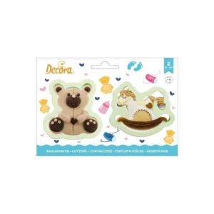 Nuova Collezione Decora - Set 2 pz Tagliapasta Orsetto e Cavalluccio