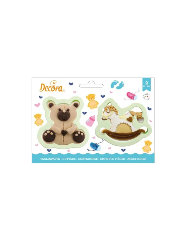 Nuova Collezione Decora - Set 2 pz Tagliapasta Orsetto e Cavalluccio