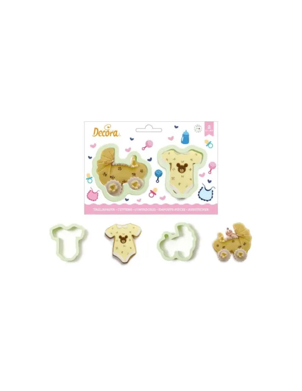 Decora - Set 2 Pz Tagliapasta Body e Carrozzina in plastica Sconto