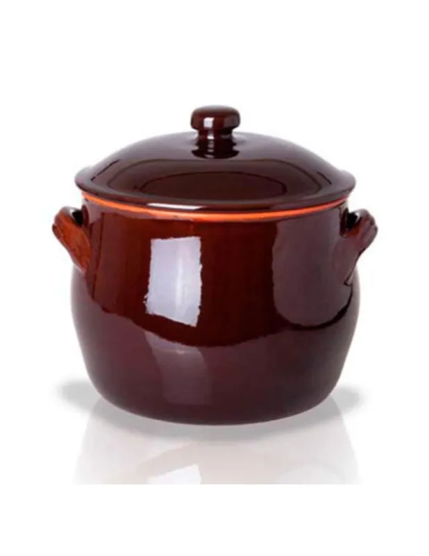 Benegiamo - Pentola in terracotta con coperchio 2 Manici Ø21 cm Offerta Limitata