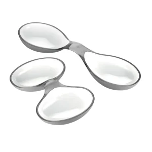 Guzzini - Set 2 Contenitori Antipastiera Glam Vintage Grigio Cielo Più Venduto