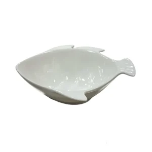 Novità Ciotolina Bianca Ceramica Pesce 12,3x9,5 cm