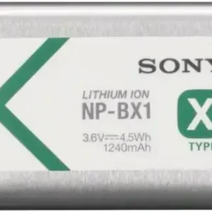 Sony NP-BX1 Batteria Ricaricabile InfoLithium Serie X per Fotocamere Compatte Cyber-Shot DSCRX100, DSCHX300 e DSCWX300, 3.6 V, 1240 mAh, Argento/Nero Prezzo Conveniente