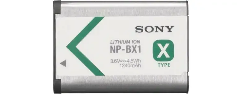 Sony NP-BX1 Batteria Ricaricabile InfoLithium Serie X per Fotocamere Compatte Cyber-Shot DSCRX100, DSCHX300 e DSCWX300, 3.6 V, 1240 mAh, Argento/Nero Prezzo Conveniente
