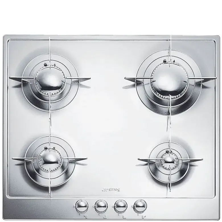 Smeg Renzo Piano P64ES piano cottura Acciaio inossidabile Da incasso 60 cm Gas 4 Fornello(i) Soddisfatti O Rimborsati