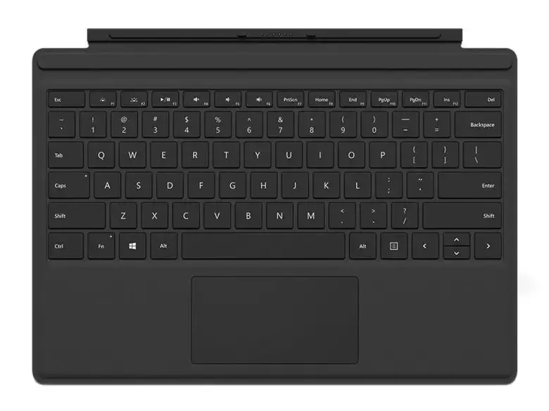 Microsoft Surface Pro 4 Type Cover Nero Microsoft Cover port QWERTY Nuova Collezione