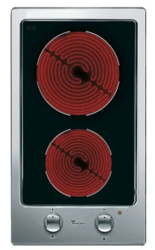 Ultima Occasione Whirlpool AKT 315/IX piano cottura Nero Da incasso Ceramica 2 Fornello(i)