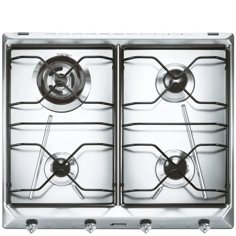 Nuovo Arrivo Smeg SRV564M3 piano cottura Acciaio inossidabile Da incasso Gas 4 Fornello(i)