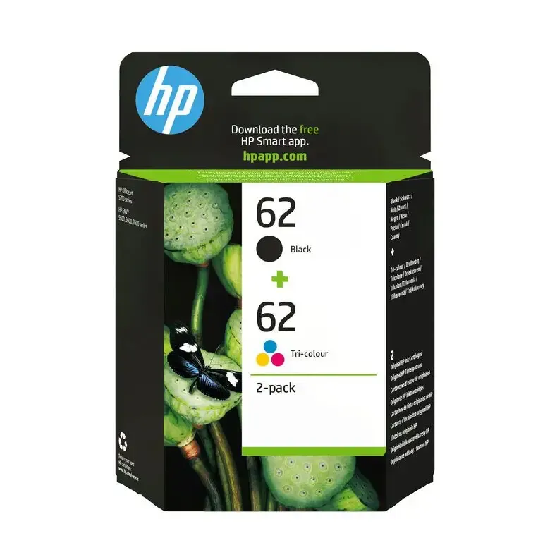 Offerta Lampo HP Confezione da 2 cartucce originali di inchiostro nero/tricromia 62