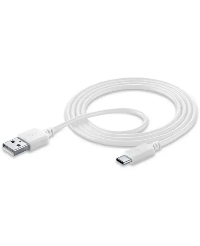 Cellularline USB to USB-C DATA CABLE Cavo USB/USB-C per ricarica e sincronizzazione dati Bianco Scelto Dai Clienti
