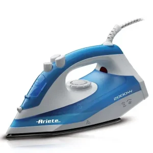 Ariete 6234 Ferro da stiro a secco e a vapore Teflon soleplate 2000 W Blu, Bianco Prezzo Di Fabbrica