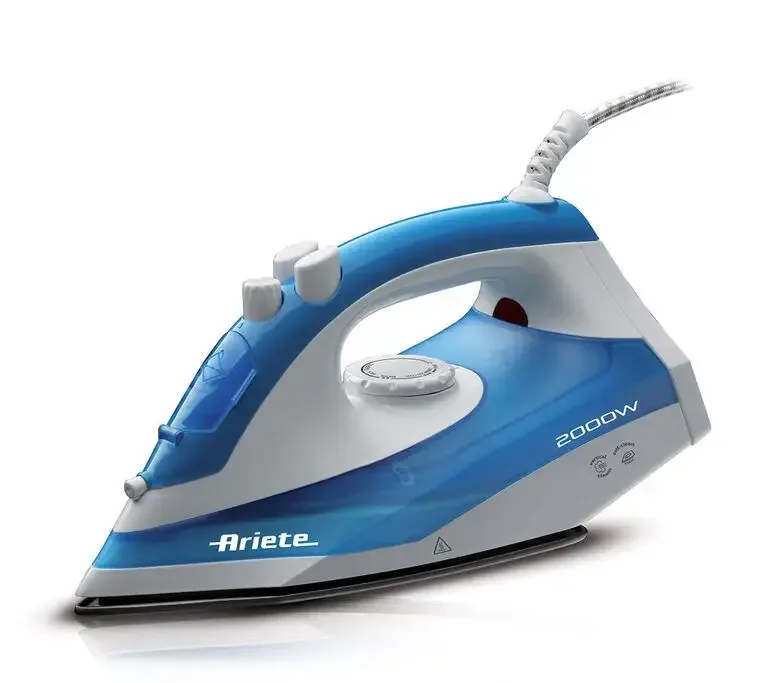 Ariete 6234 Ferro da stiro a secco e a vapore Teflon soleplate 2000 W Blu, Bianco Prezzo Di Fabbrica