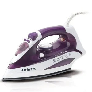 Ariete 6235 Ferro da stiro a secco e a vapore Ceramica 2000 W Porpora, Bianco Vendita Finale