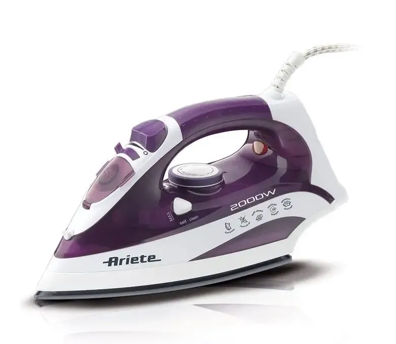 Ariete 6235 Ferro da stiro a secco e a vapore Ceramica 2000 W Porpora, Bianco Vendita Finale
