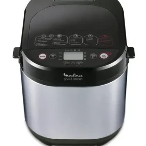 Sconto Moulinex OW240E Pain & Delices Macchina del Pane in Acciaio Inossidabile, con Funzione Yogurt, 20 Programmi Automatici di cui 3 Senza Glutine