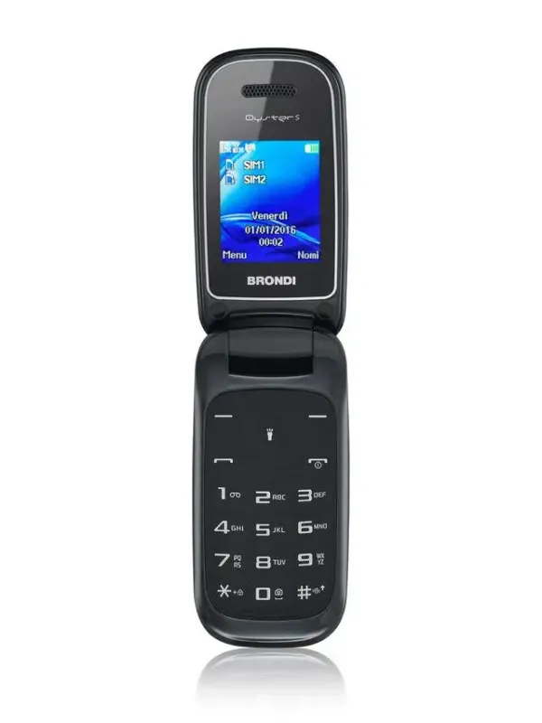 Occasione Imperdibile Brondi Oyster S 4,5 cm (1.77") Nero Telefono cellulare basico