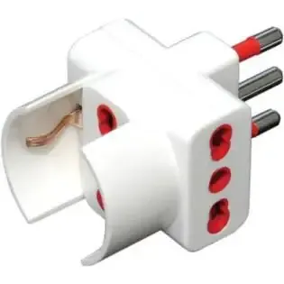 nuovaVideosuono 30/03 adattatore per presa di corrente Tipo L (IT) Tipo L (IT) + Tipo F Rosso, Bianco Direttamente Dal Produttore