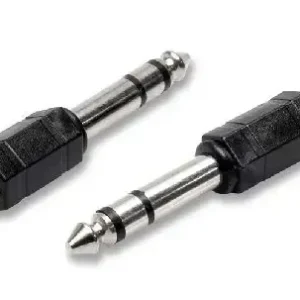 Popolare nuovaVideosuono 2/06 adattatore per inversione del genere dei cavi Jack 6.35mm Jack 3.5mm Nero, Cromo