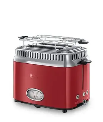Russell Hobbs Retro Ribbon 2 fetta/e 1300 W Rosso Prezzo Scontato