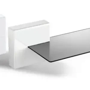 Meliconi 480522 BA scaffale Mensola modulare A muro ABS sintetico, Vetro temperato Bianco Miglior Prezzo