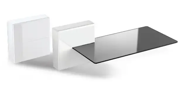 Meliconi 480522 BA scaffale Mensola modulare A muro ABS sintetico, Vetro temperato Bianco Miglior Prezzo