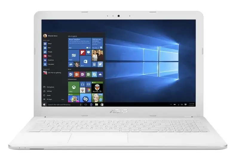 ASUS F540SA-XX444T Computer portatile 39,6 cm (15.6") HD Intel® Celeron® 4 GB DDR3L-SDRAM 500 GB HDD Wi-Fi 4 (802.11n) Windows 10 Home Bianco Offerta Limitata