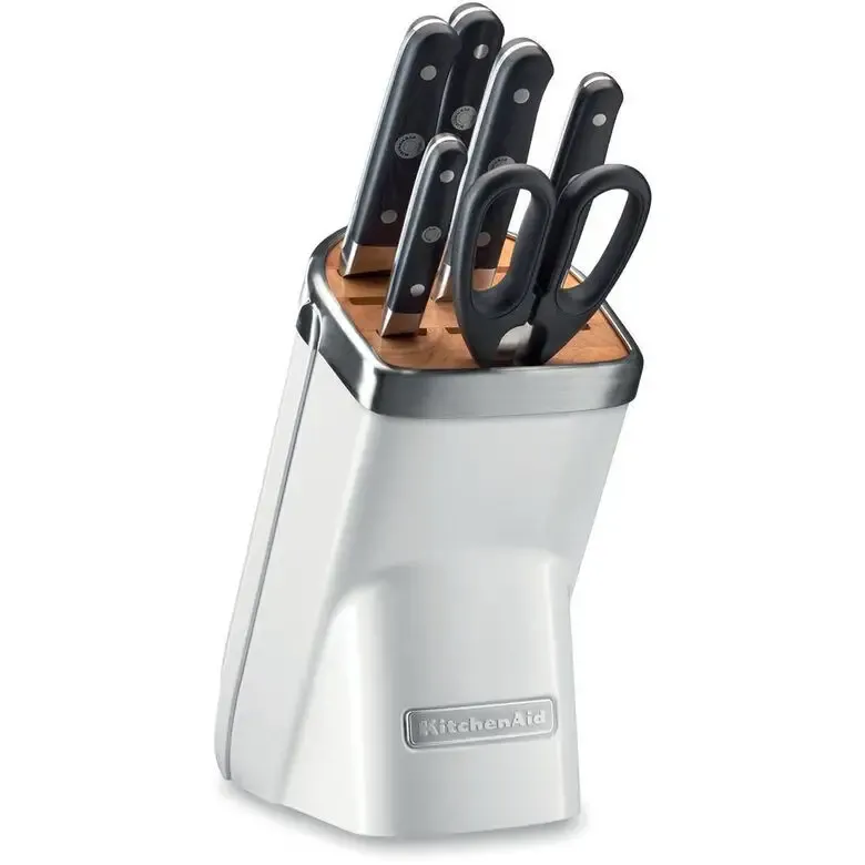 KitchenAid KKFMA07FP posata da cucina e set di coltelli 7 pz Set di coltelli/coltelleria con ceppo Scelto Dai Clienti