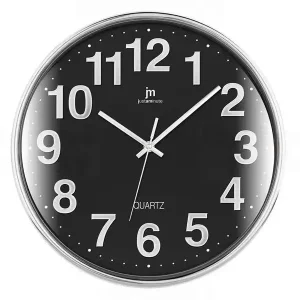 Saldi Lowell Justaminute 00816 Orologio da parete in quarzo Cerchio Nero, Cromo