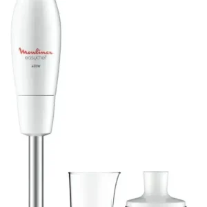 Moulinex DD4521 Easychef, Mixer ad Immersione 2in1, con Bicchiere da 800 ml e Accessorio Tritatutto da 500 ml, 2 Impostazioni di Velocità, Facile da Pulire, Potenza 450 W Offerta Limitata