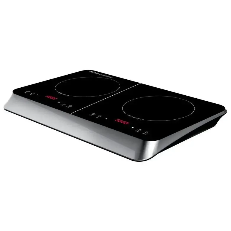 Ardes AR1F602 piano cottura Nero, Argento Superficie piana 59 cm Piano cottura a induzione 2 Fornello(i) Promo Stagionale