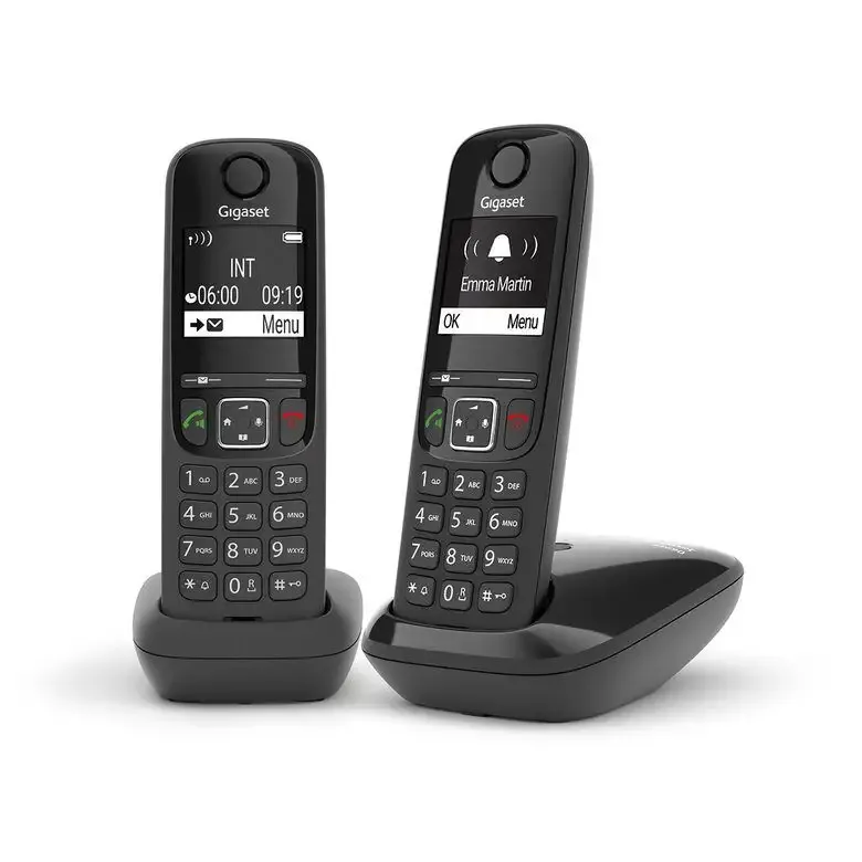 Gigaset AS690 DUO Telefono analogico/DECT Identificatore di chiamata Nero Nuova Collezione