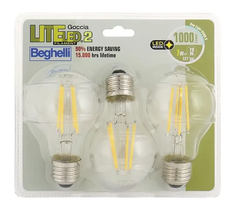 Esclusivo Beghelli Goccia Liteled.2 BLISTER pack 3x