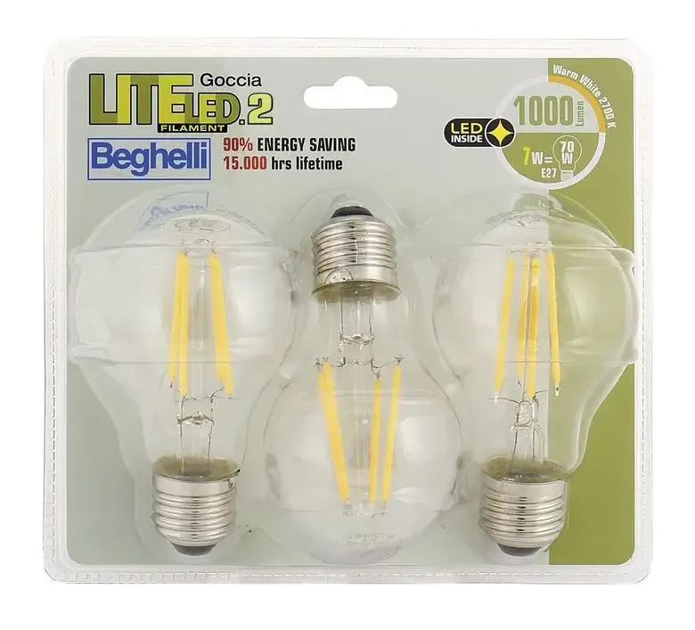 Beghelli Goccia Liteled.2 BLISTER pack 3x Nuovo Arrivo