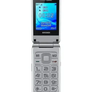 Saldi Brondi Amico Grande Silver 6,1 cm (2.4") 95 g Argento Telefono cellulare basico