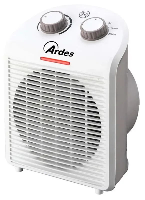 Nuova Collezione Ardes AR4F01N stufetta elettrica Interno Bianco 2000 W Riscaldatore ambiente elettrico con ventilatore