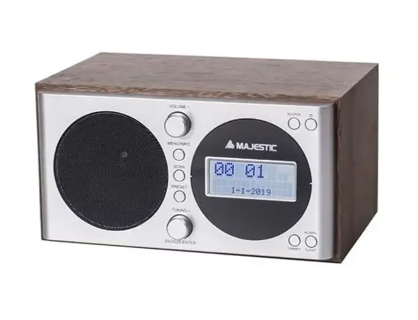 Miglior Prezzo New Majestic WR-162 DAB Digitale Argento, Legno