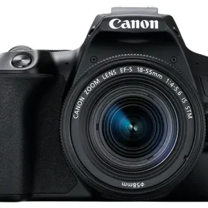 Canon EOS 250D + EF-S 18-55mm f/4-5.6 IS STM Kit fotocamere SLR 24,1 MP CMOS 6000 x 4000 Pixel Nero Esclusivo