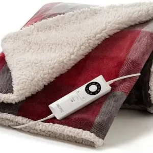 Vendita Finale Imetec 16678 coperta/cuscino elettrico Coperta elettrica 150 W Grigio, Rosso, Bianco Tessuto, Felpato, Velluto
