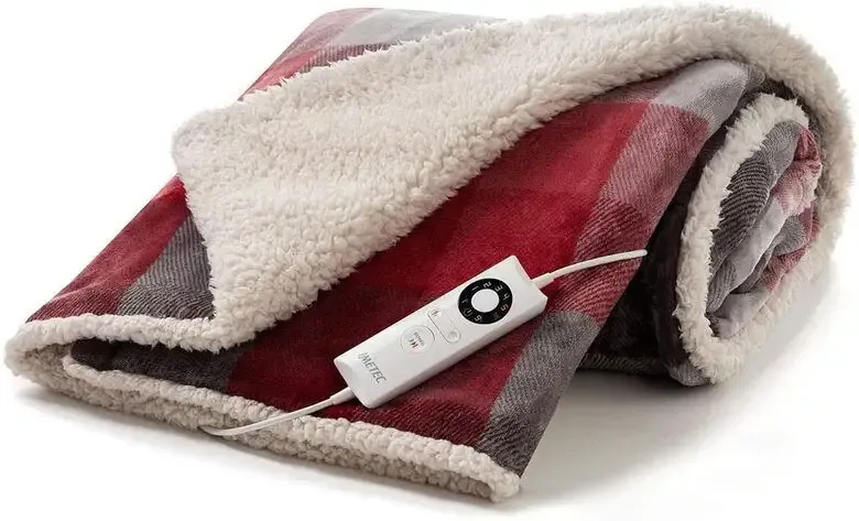 Vendita Finale Imetec 16678 coperta/cuscino elettrico Coperta elettrica 150 W Grigio, Rosso, Bianco Tessuto, Felpato, Velluto