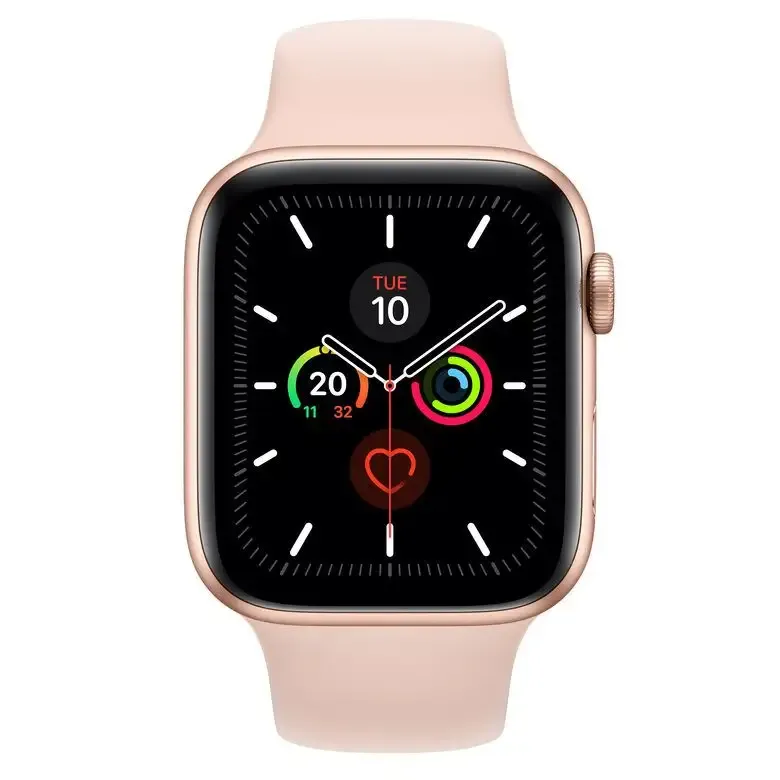 Saldi Apple Watch Series 5 GPS + Cellular, 44mm in alluminio oro con cinturino Sport Rosa sabbia