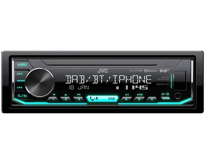 JVC KD-X451DBT Ricevitore multimediale per auto Nero Bluetooth Popolare