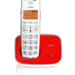 Must-Have Brondi Bravo Gold 2 Telefono DECT Identificatore di chiamata Rosso, Bianco