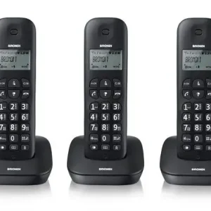 Esclusivo Brondi Gala Trio Telefono DECT Identificatore di chiamata Nero