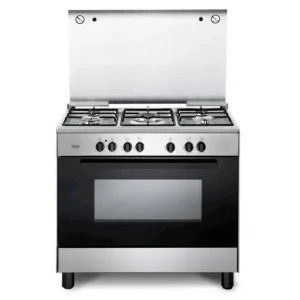 Nuova Collezione De’Longhi FMX 96 ED cucina Elettrico Gas Nero, Stainless steel A