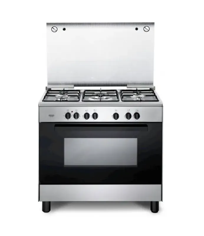 Nuova Collezione De’Longhi FMX 96 ED cucina Elettrico Gas Nero, Stainless steel A